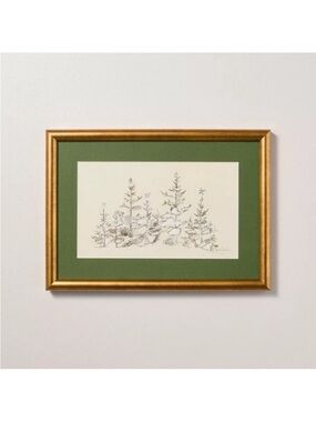 Hearth & Hand Magnolia 10x14 Tree Sketch Framed Christmas Wall Art - Target